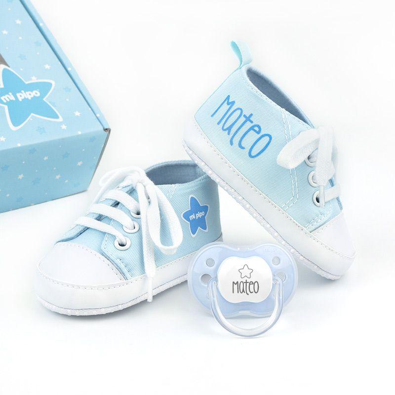 Caja Regalo Bebé Zapatillas Personalizadas Chupete - Nanetes #